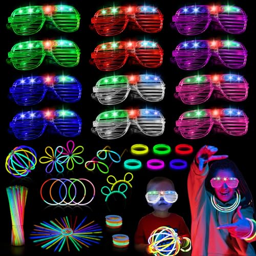 Knicklichter Party Set 62 Stück, 12 LED Brille Party Brille und 50 Neon Leuchtstäbe Glow Sticks, LED Brillen für Party, LED Leuchtbrillen für Party Deko Weihnachten Halloween Karneval Geburtstagsfeier Knicklichter Party Set 62 Stück, 12 LED Brille Party Brille und 50 Neon Leuchtstäbe Glow Sticks, LED Brillen für Party, LED Leuchtbrillen für Party Deko Weihnachten Halloween Karneval Geburtstagsfeier von Libershine