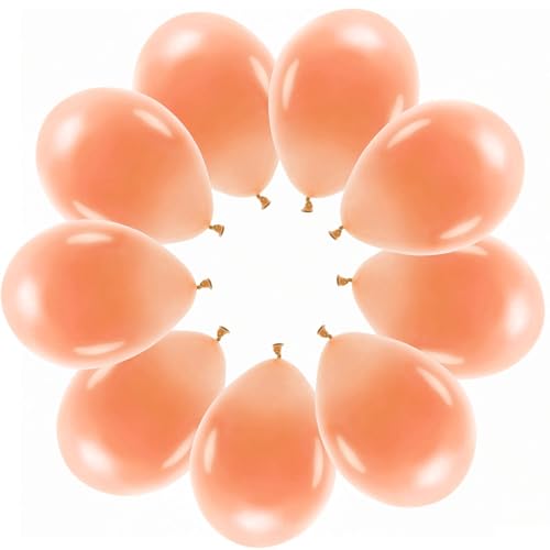 10 Luftballons Orange Pastell Eco Made in EU Deko Ballons Geburtstag Kinder Erwachsene Dekoballon Feier Hochzeit Party Helium geeignet von Libetui