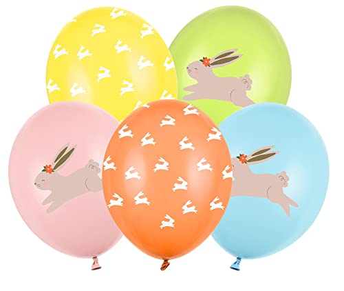 10 bunte Luftballons Osterhase Deko Ostern Osterfeier Eiersuche Geburtstag Kindergeburtstag Party Ballons Hasen von Libetui