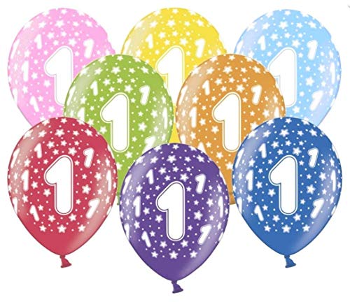 10 kunterbunte Luftballons 1 Made in EU Luftballon 1. Geburtstag Junge Mädchen Ballons 1 Metallic 30cm Ballon Zahl 1 10 kunterbunte Luftballons 1 Made in EU Luftballon 1. Geburtstag Junge Mädchen Ballons 1 Metallic 30cm Ballon Zahl 1 von Libetui