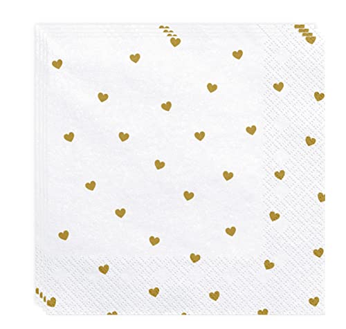 20 Servietten Herz Servietten Herzen Valentine Hochzeit Verlobung Feier Servietten Weiß Gold Deko Valentinstag Hochzeitstag Servietten goldene Herzen 20 Servietten Herz Servietten Herzen Valentine Hochzeit Verlobung Feier Servietten Weiß Gold Deko Valentinstag Hochzeitstag Servietten goldene Herzen von Libetui
