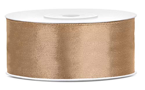 25 Meter Satinband Gold Breite 38mm Schleifenband gold Satin Dekoband gold Geschenkband Deko Band Gold Weihnachtsdeko Geschenkverpackung Eröffnung Band Gold von Libetui