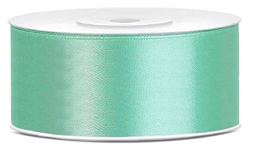 25 Meter Satinband Mintgrün 38mm breites Band Schleifenband Mint Dekoband Geschenkband hellgrün Band Stoffband grüne Schleife 25 Meter Satinband Mintgrün 38mm breites Band Schleifenband Mint Dekoband Geschenkband hellgrün Band Stoffband grüne Schleife von Libetui