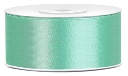 25 Meter Satinband Mintgrün 38mm breites Band Schleifenband Mint Dekoband Geschenkband hellgrün Band Stoffband grüne Schleife von Libetui