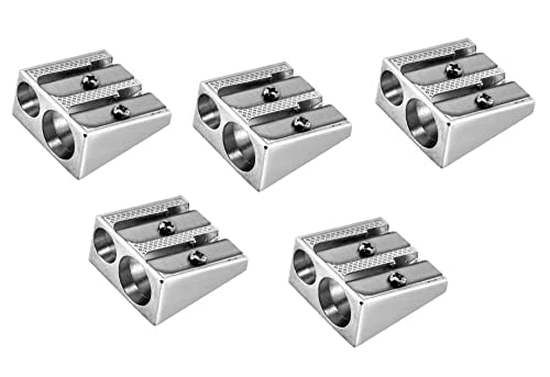 5 Stück Anspitzer Metall Doppelspitzer Bleistiftspitzer Doppelspitzer Metall 2 Größen für normale und dicke Bleistifte Buntstifte, ideal für Schule und Büro 5 Stück Anspitzer Metall Doppelspitzer Bleistiftspitzer Doppelspitzer Metall 2 Größen für normale und dicke Bleistifte Buntstifte, ideal für Schule und Büro von Libetui