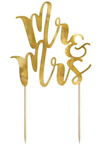 Cake Topper Mr Mrs Kuchenstecker Deko Hochzeit Verlobung Kuchendeko Dekoration für Hochzeitskuchen Mr Mrs Gold von Libetui