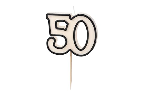 Elegante Zahlenkerze 50 Kerze 50. Geburtstag Männer Frauen Geburtstag 50 Jahre Deko Torte Kuchen Topping Geschenk Kerze 50 Jubiläum Schwarz Cremeweiß Elegante Zahlenkerze 50 Kerze 50. Geburtstag Männer Frauen Geburtstag 50 Jahre Deko Torte Kuchen Topping Geschenk Kerze 50 Jubiläum Schwarz Cremeweiß von Libetui