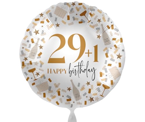 Folienballon 29+1 Happy Birthday Ein Jahr schöner Ballon 30 Mann Frau Geschenk Deko zum 30. Geburtstag Luftballon 30 Made in EU von Libetui