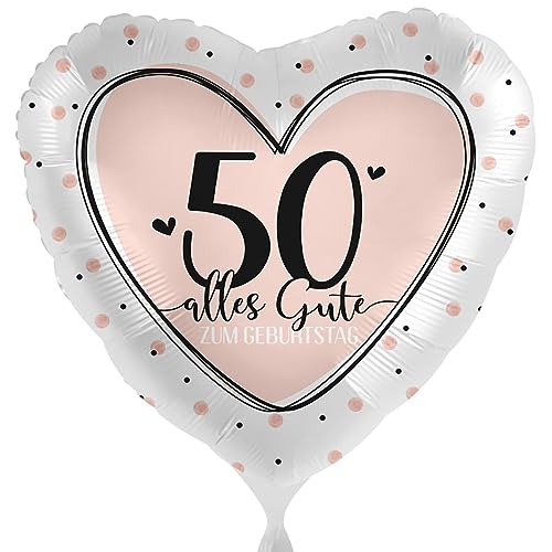 Folienballon 50 Glückwunsch 'Alles Gute' zum 50. Geburtstag Ballon Geschenk Frau Oma Mama Freundin Luftallon Zahl 50 Creme Made in EU Folienballon 50 Glückwunsch 'Alles Gute' zum 50. Geburtstag Ballon Geschenk Frau Oma Mama Freundin Luftallon Zahl 50 Creme Made in EU von Libetui