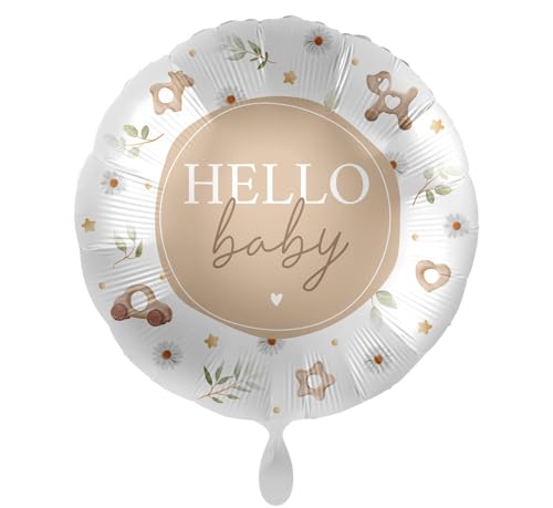 Folienballon Baby 'Hello Baby' Ballon Babyparty Hallo Baby Shower Geburtsparty Luftballon Baby, Made in EU, Helium geeignet, Folienballon Baby 'Hello Baby' Ballon Babyparty Hallo Baby Shower Geburtsparty Luftballon Baby, Made in EU, Helium geeignet, von Libetui