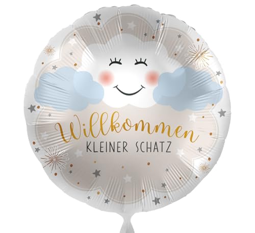 Folienballon Baby Willkommen Kleiner Schatz Ballon Babyparty Hallo Baby Dusche Luftballon Geburtsparty, Made in EU, Helium geeignet von Libetui