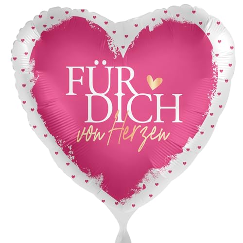 Folienballon 'Für Dich' Rosa Gold Geburtstag Ballon Geschenk Frauen Mädchen Luftballon Jubiläum Abschied Abschluss Verlobung Valentine Party Feier Birthday Jederzeit von Libetui