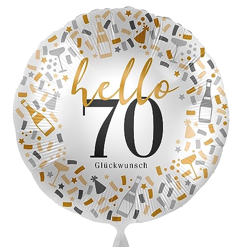 Folienballon Hello 70 Ballon 70. Geburtstag Mann Frau Geschenk Deko zum 70 Luftballon Oma Opa, Made in EU, Helium geeignet Folienballon Hello 70 Ballon 70. Geburtstag Mann Frau Geschenk Deko zum 70 Luftballon Oma Opa, Made in EU, Helium geeignet von Libetui