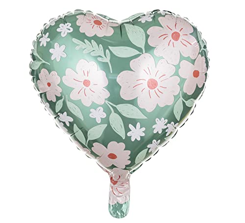 Folienballon Herz Blumen Frühling Garten Deko Luftballon Geburtstag Valentine Party Garten Deko Geschenk Kinder Erwachsene von Libetui