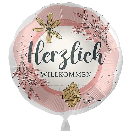 Ballon Herzlich Willkommen Rosa Blumen Folienballon Willkommen Party Geburtstag Party Dekoration -Made in EU ungefüllt, Helium geeignet Ballon Herzlich Willkommen Rosa Blumen Folienballon Willkommen Party Geburtstag Party Dekoration -Made in EU ungefüllt, Helium geeignet von Libetui