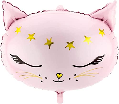 Folienballon Katze Kitty Kinder Geburtstag Luftballon Katze Deko Geburtstag Dekoration Birthday Deko Kindergeburtstag Folienballon Katze Pink von Libetui
