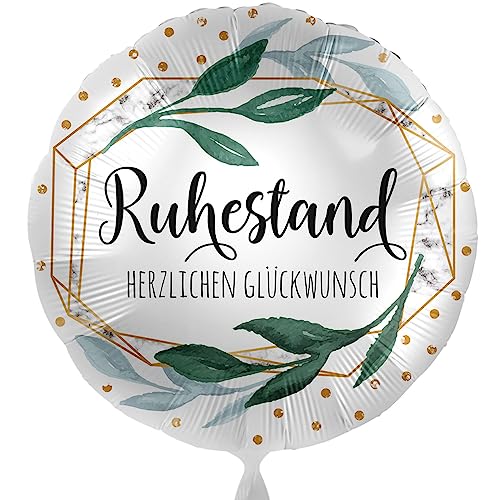 Folienballon Ruhestand Glückwunsch Rentner Abschied Geschenk Kollege Kollegin zum Rentenbeginn, Ballon Made in EU & Germany Helium geeignet von Libetui