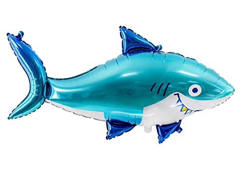 XXL Folienballon Haifisch Ballon Hai Geburtstag Deko Kindergeburtstag Dekoballon Shark Party Motto Unterwasserwelt Piraten Meere von Libetui
