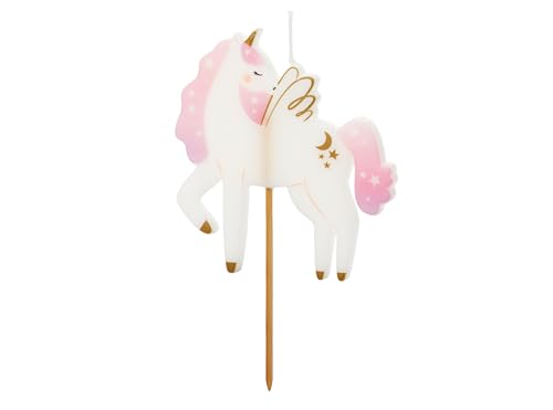 Kerze Einhorn Geburtstagskerze Deko Geburtstagkuchen Kindergeburtstag Mädchen Geburtstag Märchen Kuchendeko Torte Tortenstecker Sommerfest Kinderparty von Libetui