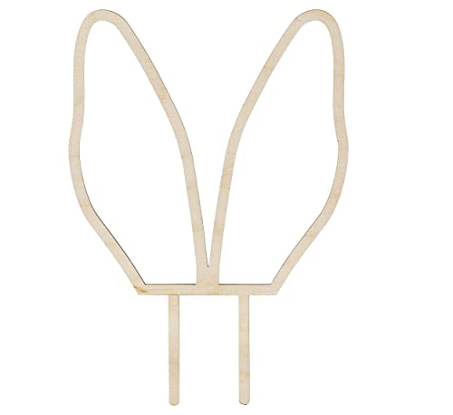 Kuchenstecker Hase 20cm Cake Topper Made in EU Tortenstecker Osterhase Kuchendeko Ostern Tortendeko Cake Topper Hasenohren aus Holz von Libetui