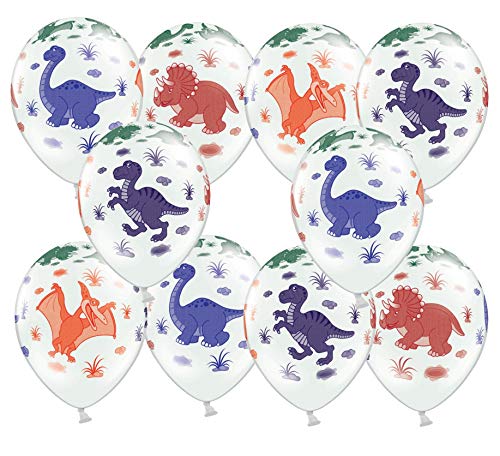 Libetui Set 10 Luftballons Dino Ballons Dinosaurier Made in EU Dino Deko Dinoparty Geburtstag Kinder Dino Mitgebsel Kindergeburtstag Luftballon Dinosaur 30cm von Libetui