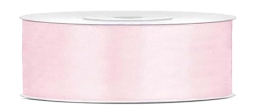 Libetui 25 Meter Satinband Puderrosa 38mm breit Schleifenband hellrosa Satin Dekoband puderrosa Geschenkband Deko Band Geschenkverpackung, Hochzeit, Geschenk Band Rosa von Libetui