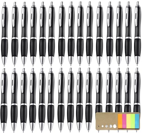Libetui Sparpack 50 Stück ergonomische Kugelschreiber blauschreibend rutschfeste Griffzone Kuli Großraumine Kulis Schwarz für Büro Schule Zuhause, mit bunten Haftstreifen Libetui Sparpack 50 Stück ergonomische Kugelschreiber blauschreibend rutschfeste Griffzone Kuli Großraumine Kulis Schwarz für Büro Schule Zuhause, mit bunten Haftstreifen von Libetui