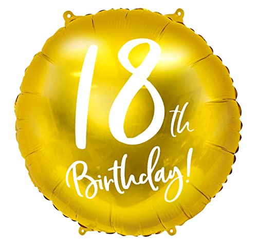 Luftballon 18. Geburtstag Gold Folienballon Zahl 18 Geburtstag Luftballon Mädchen Junge Ballon Heliumballon von Libetui