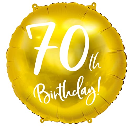 Luftballon 70. Geburtstag Ballon 70 Gold Folienballon 70 Luftballon 70th Birthday Deko 70. Geburtstag Frauen Männer Folienluftballon 45cm Heliumballon Zahl 70 von Libetui