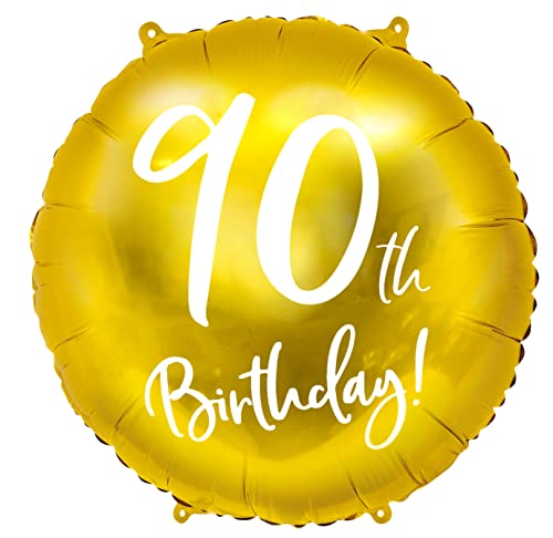 Luftballon 90. Geburtstag Ballon 90 Gold Folienballon 90 Deko 90. Geburtstag Frauen Männer Folienluftballon 45cm Heliumballon Zahl 90 von Libetui