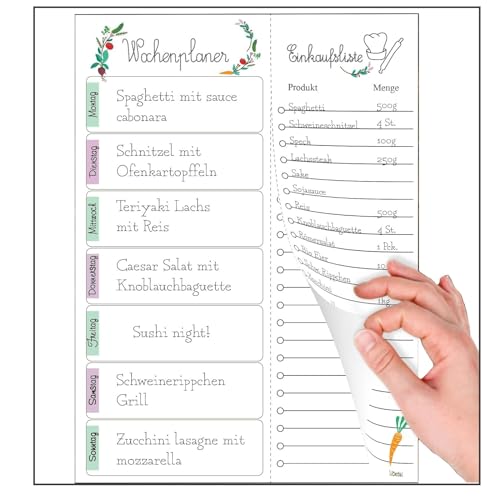 Magnetischer Wochenplaner Block 60 Seiten mit abnehmbarer Shoppingliste A5 Notizblock Einkaufsliste bunte to do Liste Kühlschrankblock Einzugsgeschenk, mit Bleistift Magnetischer Wochenplaner Block 60 Seiten mit abnehmbarer Shoppingliste A5 Notizblock Einkaufsliste bunte to do Liste Kühlschrankblock Einzugsgeschenk, mit Bleistift von Libetui