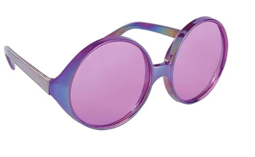 Partybrille große Gläser Kostümbrille Lila Rosa Spaßbrille Party Geburtstag Karneval Zubehör Brille Damen Frauen Brille Fotoshooting Brille Violett von Libetui