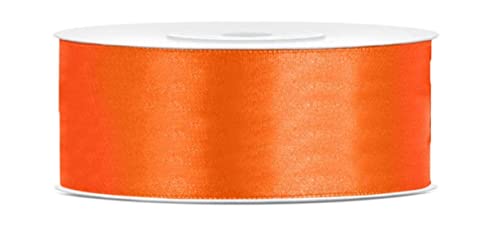 Rolle 25 Meter Satinband Orange 38mm breites Schleifenband orange Satin Dekoband Orange Geschenkband Orange Deko Band Geburtstagsgeschenke Geschenkverpackung Hochzeit Tischdeko Band Orange 38mm von Libetui