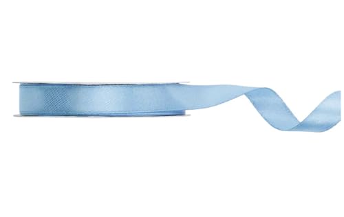 Satinband Schleifenband Satin Band Geschenkband Dekoband Stuhlband Hochzeit Stuhlschärpe Tischdeko Eröffnung Weihnachtsdeko Partydeko Band Schleife (Nebelblau, 12MM x 25M) von Libetui