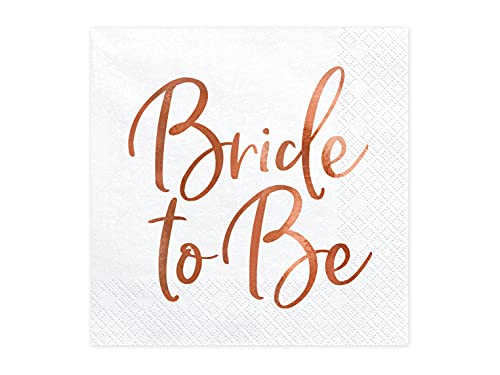 Servietten BRIDE TO BE Partyservietten für JGA Party Tischdeko Junggesellinnenabschied Hochzeit Verlobung, Servietten Braut Rosegold 33 x 33cm Servietten BRIDE TO BE Partyservietten für JGA Party Tischdeko Junggesellinnenabschied Hochzeit Verlobung, Servietten Braut Rosegold 33 x 33cm von Libetui
