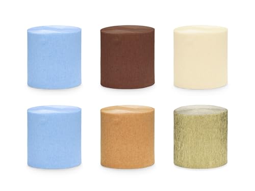 Set 6 Rollen Kreppbänder KreppBand je 10 Meter Breite 5cm Naturfarbene Krepppapier Papier Deko Party Hochzeit Feier Geburtstag DIY Luftschlangen Crepe Streamer Set 6 Rollen Kreppbänder KreppBand je 10 Meter Breite 5cm Naturfarbene Krepppapier Papier Deko Party Hochzeit Feier Geburtstag DIY Luftschlangen Crepe Streamer von Libetui