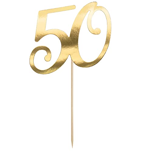 Cake Topper 50 Geburtstag Tortenstecker 50 Made in EU Kuchenstecker 50. Geburtstag Goldene Hochzeit Kuchendeko 50 Deko Kuchen Geburtstagstorte 50. Geburtstag 50 Gold von Libetui