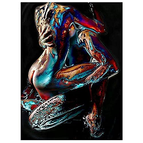 Licnay Diamond Painting Sexy Paar Geschenk Kunsthandwerk DIY 5D Kreuzstich Volldiamant Vollwerkzeug Kit Strass Stickerei Große Größe Geschenk Mosaik Dekoration,Quadratbohrer,40x50cm von Licnay