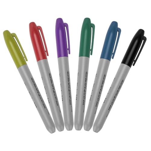 6-teiliger Tattoo-Schablonenstift 6 Farben 5 Zoll handgehaltener schnelltrocknender Tattoo-Stift aus Kunststoff professioneller lichtbeständiger Marker zum Tätowieren von Markern für die Haut 6-teiliger Tattoo-Schablonenstift 6 Farben 5 Zoll handgehaltener schnelltrocknender Tattoo-Stift aus Kunststoff professioneller lichtbeständiger Marker zum Tätowieren von Markern für die Haut von Licsaliwe