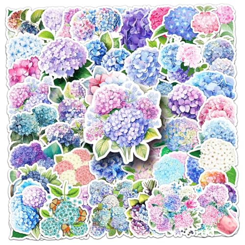 Blumenaufkleber, 50 Stück/Set wasserdichte Blumenaufkleber mit Waldmotiven, für Zeitschriften, Planer, Wasserflaschen von Licsaliwe