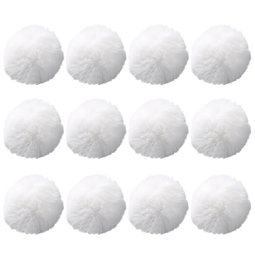 Fluffy Pom Poms 12pcs, weiche weiße DIY -Handwerkspompons für Hütetaschen Schlüsselanhänger, dekorative Nähzubehör für Handwerk/ 3, 2 Zoll Fluffy Pom Poms 12pcs, weiche weiße DIY -Handwerkspompons für Hütetaschen Schlüsselanhänger, dekorative Nähzubehör für Handwerk/ 3, 2 Zoll von Licsaliwe