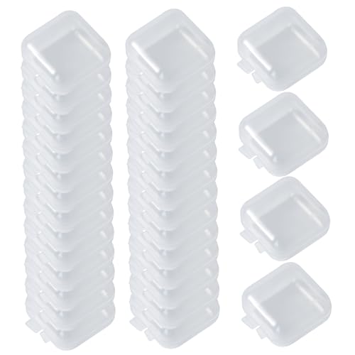 Licsaliwe 100 Stück Mini-Schmuckkästchen 1, 4 x 1, 4 x 0, 7 Zoll staubdichte Schmuckschatulle aus durchsichtigem Kunststoff mit Klappdeckel für Ohrringe Ringe Ohrstecker Licsaliwe 100 Stück Mini-Schmuckkästchen 1, 4 x 1, 4 x 0, 7 Zoll staubdichte Schmuckschatulle aus durchsichtigem Kunststoff mit Klappdeckel für Ohrringe Ringe Ohrstecker von Licsaliwe