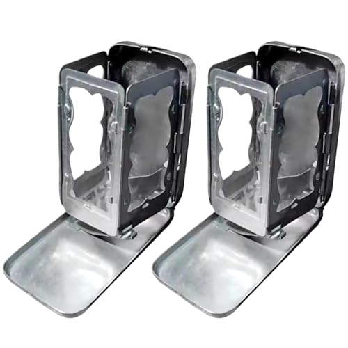 Licsaliwe Klapptasche Kerze Lantern, 2pcs tragbare Außenreisekerkerlampe mit Scharnier -Tür, Camping -Wander -Notlicht -Gadget von Licsaliwe