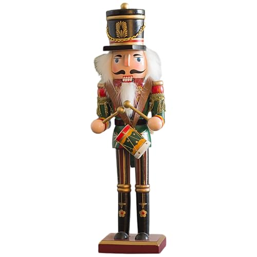 Licsaliwe Nussknacker -Ornamente, 12 -Zoll -Holzfiguren Retro -Weihnachtsdekor für Zuhause, Party, Tisch, Regal (Stil 1) von Licsaliwe