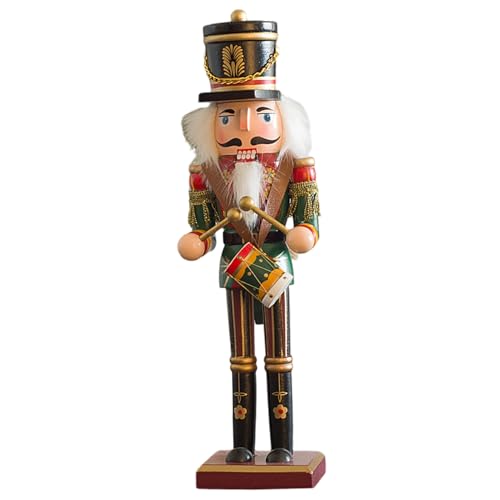 Licsaliwe Nussknacker -Ornamente, 12 -Zoll -Holzfiguren Retro -Weihnachtsdekor für Zuhause, Party, Tisch, Regal (Stil 2) von Licsaliwe