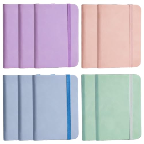 Licsaliwe Pocket Notebook, 10pcs A7 Kleine Notebook -Taschengröße mit elastischer Bandleder, 3x4 -Zoll -Mini -Notizblock Licsaliwe Pocket Notebook, 10pcs A7 Kleine Notebook -Taschengröße mit elastischer Bandleder, 3x4 -Zoll -Mini -Notizblock von Licsaliwe