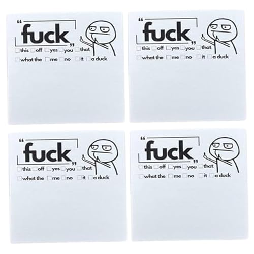 Lustige Sticky-Noten, 4PCS-Kleber lustiger Notepads mit urkomischem Text, Schreiben von Erinnerungen oder Kritzeln für Notizen/ 3x3 Lustige Sticky-Noten, 4PCS-Kleber lustiger Notepads mit urkomischem Text, Schreiben von Erinnerungen oder Kritzeln für Notizen/ 3x3 von Licsaliwe
