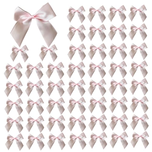 Mini Polyester Bögen für Handwerk, 50pcs Haarclip Scrapbooking -Verzierung DIY -Projekte von Licsaliwe