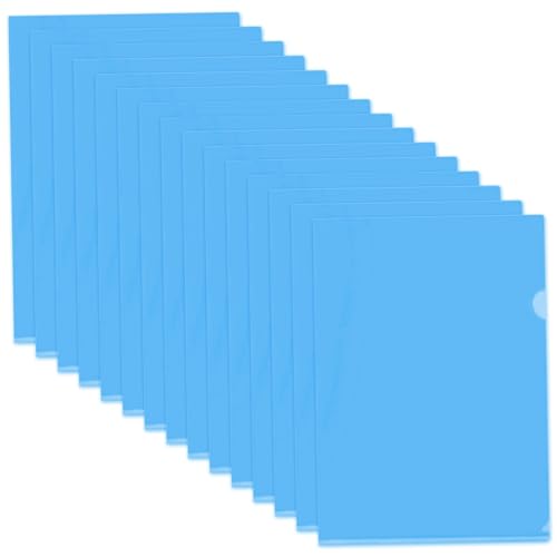 Plastikdokumente Ordner, 15pcs L-Type-Dateiordner für A4-Blätter, wasserdichte Papierärmel, wiederverwendbare Blechschützer für Schule und Büro von Licsaliwe
