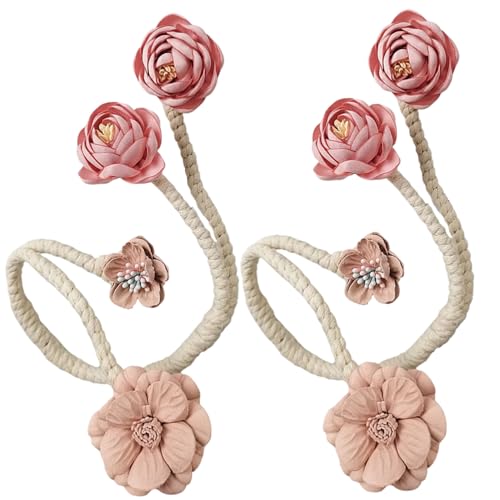 Vorhangstummel, 2pcs Rose Blume Flexible Halter 19 Zoll, für Wohnzimmer, Schlafzimmer, Lernen, Badezimmer Vorhangstummel, 2pcs Rose Blume Flexible Halter 19 Zoll, für Wohnzimmer, Schlafzimmer, Lernen, Badezimmer von Licsaliwe